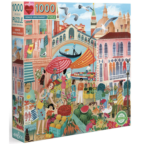 EeBoo Venice Open Market 1000 Piece Puzzle NEW 2023