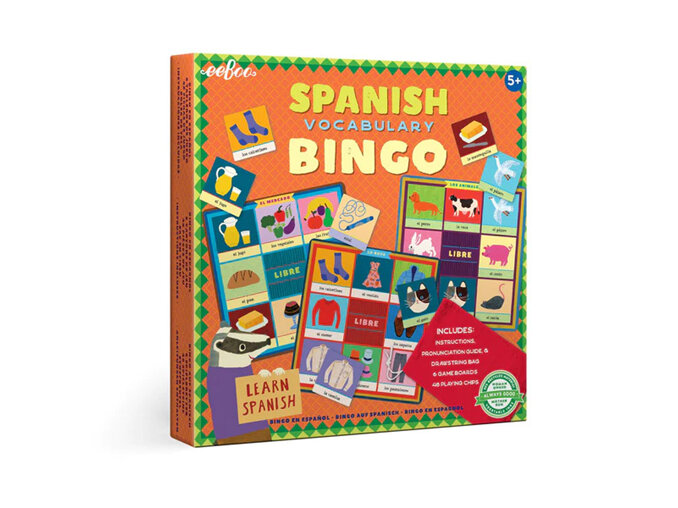 EeBoo Vocabulary Bingo Spanish game espanol language learn teach