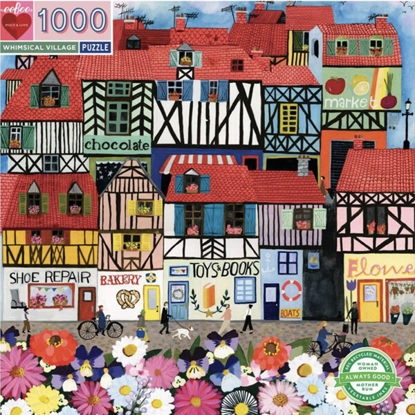 Eeboo Whimsical Village 1000 Piece Puzzle