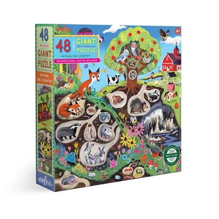 EeBoo Within the Country Giant 48 Piece Puzzle