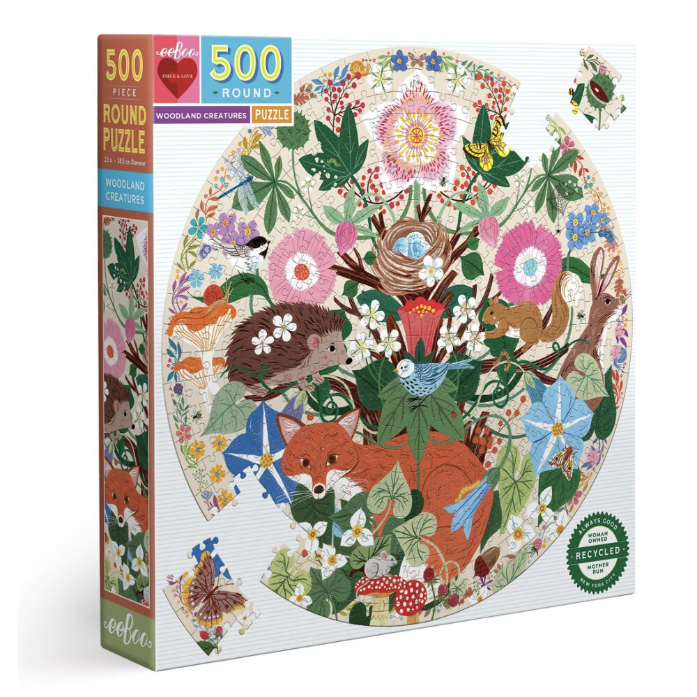 EeBoo Woodland Creatures 500 Piece Puzzle