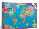 EeBoo World Map E 100 Piece Puzzle stem steam kids jigsaw