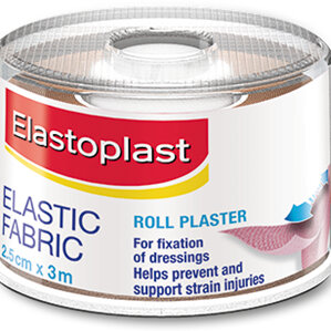 Elastoplast 45773, Elastic Fabric Roll Plaster, 2.5cm x 3m