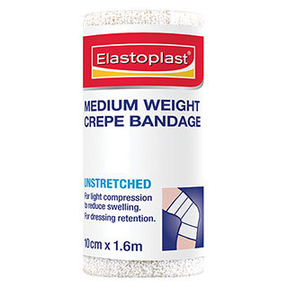 Elastoplast 46016, Medium Crepe Bandage 10cm x 1.6m