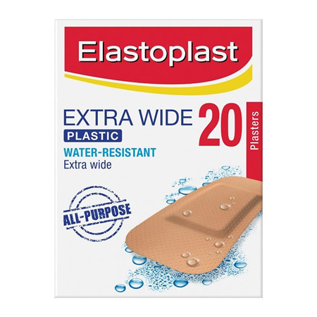 Elastoplast 48445, Plastic Extra Wide, 20 Pack
