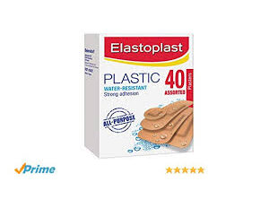Elastoplast Plastic Water-Resistant  Strong Adhesion - 40 Assorted