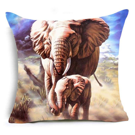 Elephant Mumma & Baby Cushion Cover