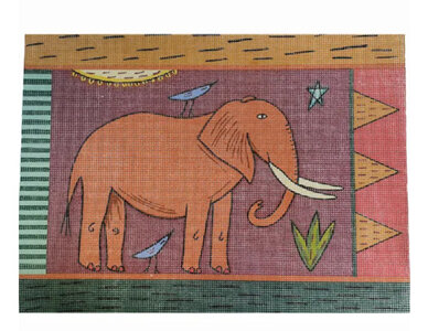 Elephant Needlepoint Cushion Kit by Kate Wells