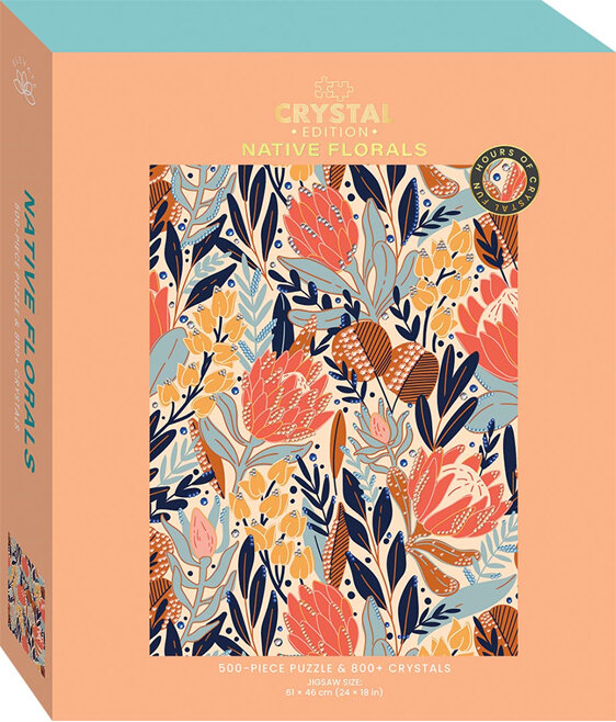 Elevate Crystal Jigsaw 500 Piece + 800 Crystals Australian Florals