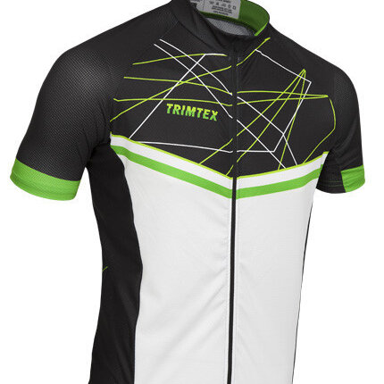 Elite Race Cycling Shirt, Black / White / Green