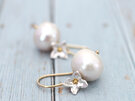 ella pearl earrings floral sterling silver wedding bride lily griffin jewellery