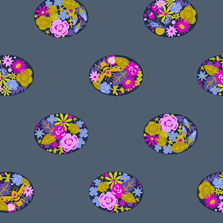 Ellipse Floral Dot Sapphire A-9884-C