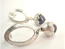 Ellipse Pearl Sterling Silver Earrings Art Deco Julia Banks Jewellery