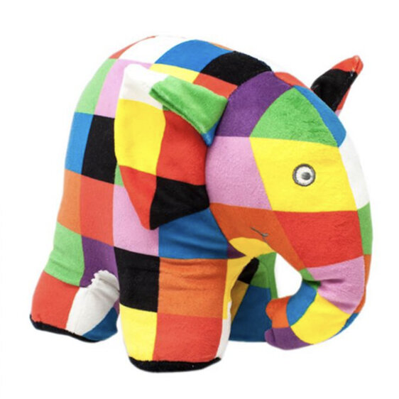 ELMER THE PATCHWORK ELEPHANT PLUSH soft toy 20cm