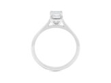 Emerald Cut Diamond Solitaire Engagement Ring in Platinum, 18ct Gold