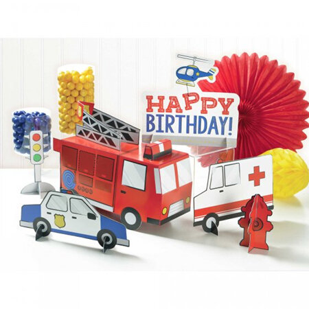 Emergency services table decorating kit - 6 pieces