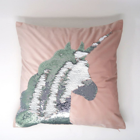 Enchanted Unicorn Sequin Cushion Cover