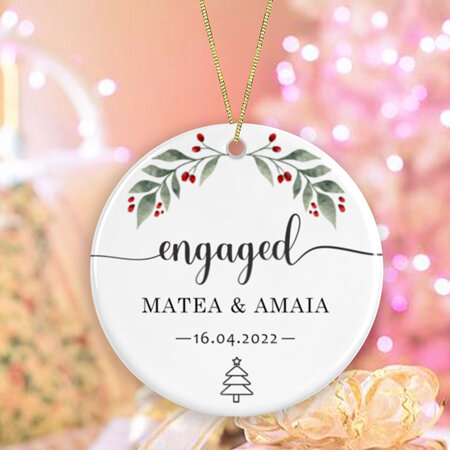 Engaged Personalised Ornament