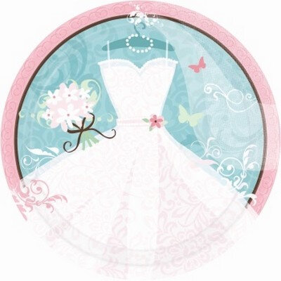 Engagement/Bridal Shower Party plates x 18