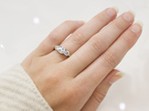 Entwine Three Stone Diamond Engagement Ring