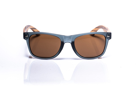 EP1 Wood Arm Sunglasses - Grey & Brown Lens