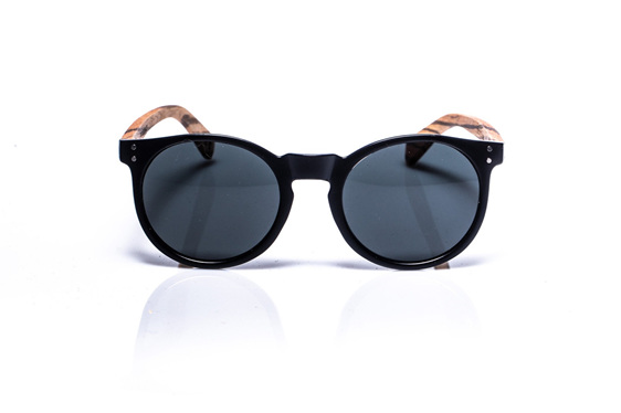 EP4 Sunglasses - Round Black Matte & Grey Lens