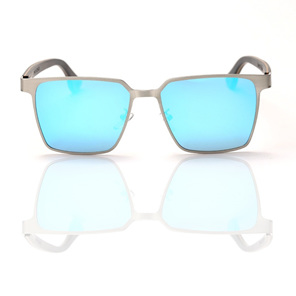 EP5 Wooden Arm Sunglasses-Silver with ICE Lens