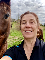 Equine vet Catherine Pemberton with a horse