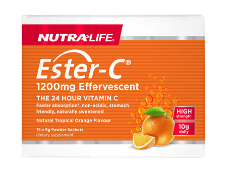 Ester C 1200mg High Strength Sachets 5g - 15 Sachets