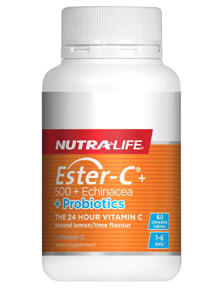 Ester C 500mg + Echinacea + Probiotics - 60 Tabs