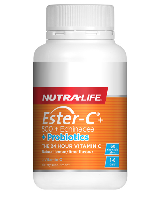 Ester C 500mg + Echinacea + Probiotics - 60 Tabs