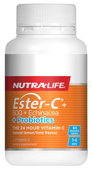 Ester C 500mg + Echinacea + Probiotics - 90 Chewable Tablets