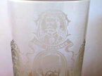 Etched glass tumbler