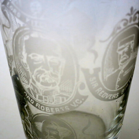 Etched glass tumbler