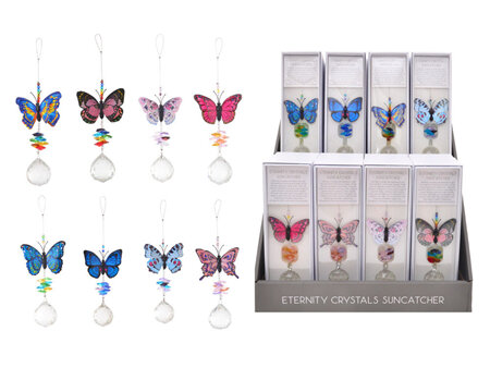 Eternity Crystals Butterfly Suncatcher Assorted