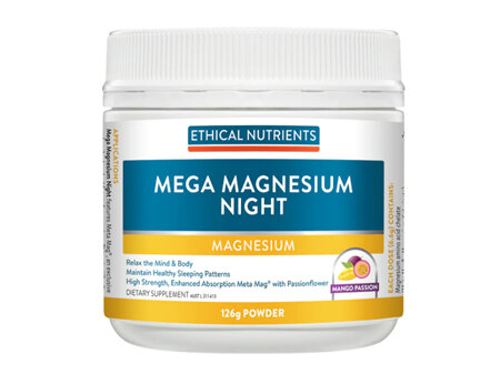 Ethical Nutrients Mega Magnesium Night - Mango Passion Powder 126g