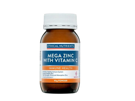 Ethical Nutrients Mega Zinc With Vitamin C Raspberry 95g