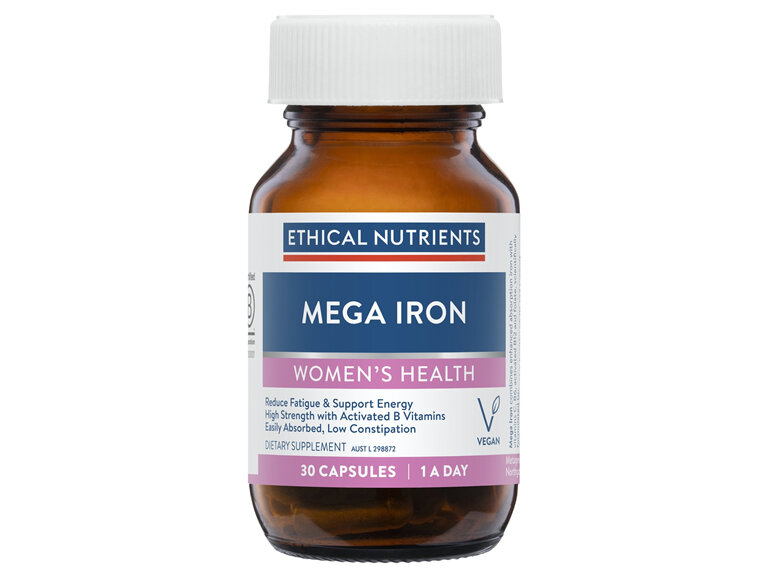 Ethical Nutrients MEGAZORB Mega Iron With Activated B Vitamins 30 Capsules