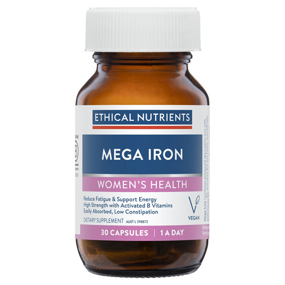 Ethical Nutrients MEGAZORB Mega Iron With Activated B Vitamins 30 Capsules
