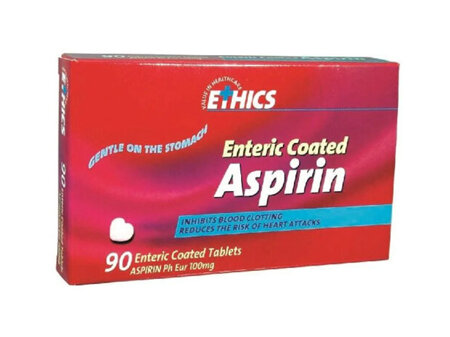 Ethics Aspirin Enteric Coated Tab - 90s