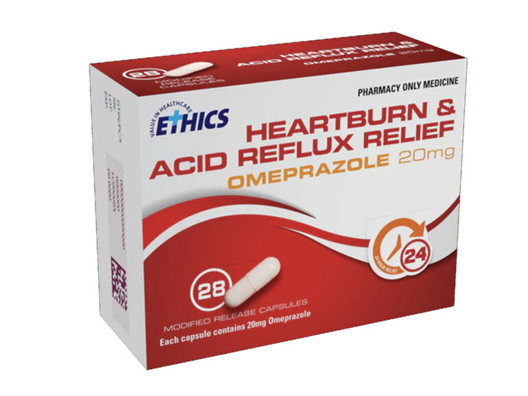 ETHICS Heartburn & Acid Reflux Relief Omeprazole 20mg 28 Pack