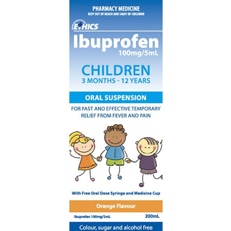 Ethics Ibuprofen 100mg/5ml 200ml