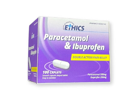 Ethics Paracetamol & Ibuprofen Caplets - 100s
