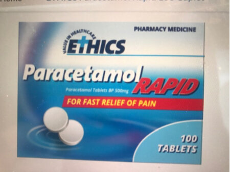 Ethics Paracetamol Rapid 500mg 100 tab