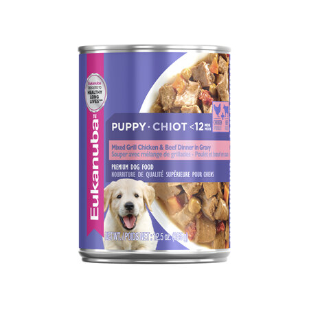 Eukanuba™ Puppy Mixed Grill Chicken & Beef Dinner in Gravy Wet Dog Food 355g