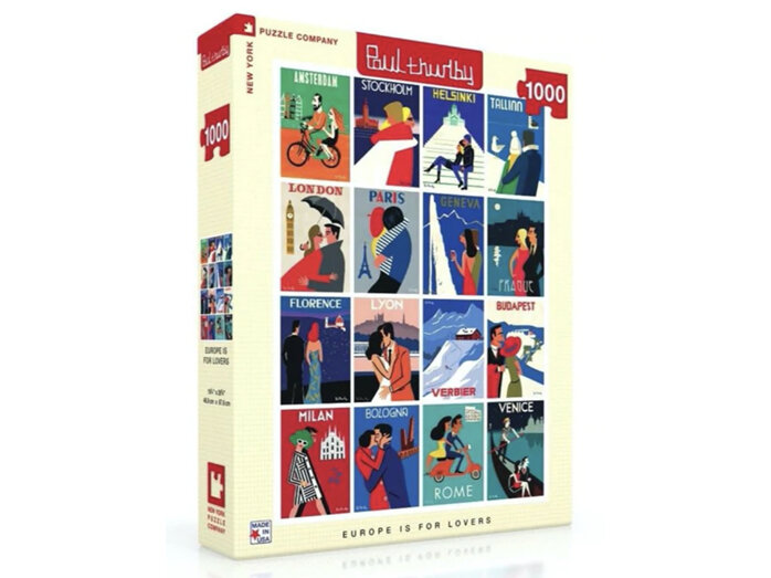 Europe is for Lovers 1000 Piece Puzzle Paul Thurlby New York Puzzle Company