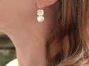 Evelyn flower pearl earrings gold wedding bride lily griffin nz jewellery