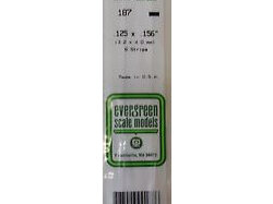 Evergreen 187 Strip Styrene - 3.2 x 4.0mm Strips