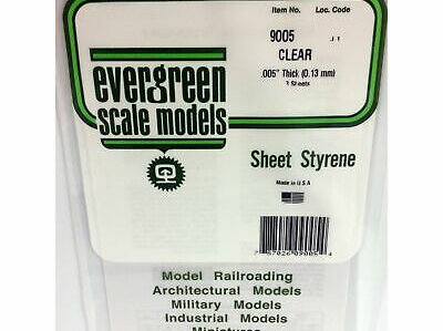 Evergreen 9005 Clear Sheets 0.13mm (3 Pack)