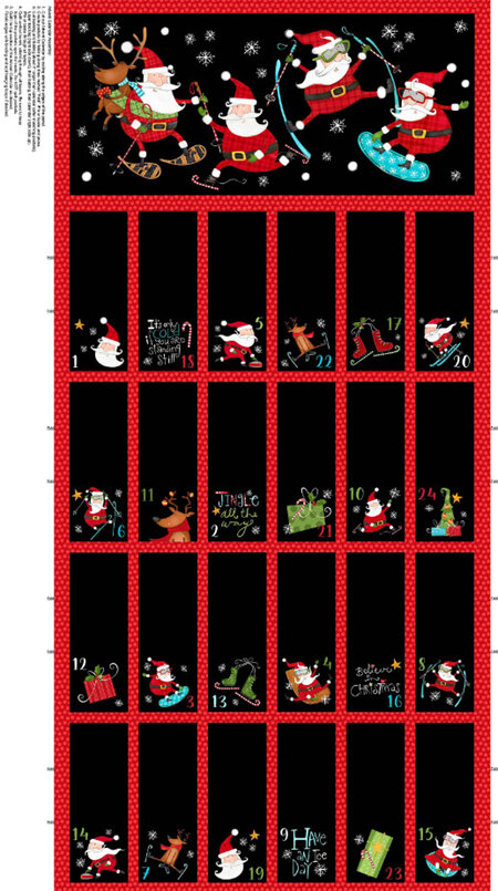 Extreme Santa Advent Calendar Panel 25436-99